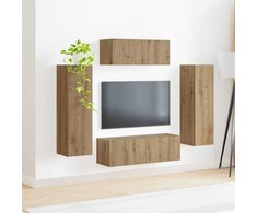 TV staliukas TV spintelių komplektas 3 pcs Amatininkų ąžuolas