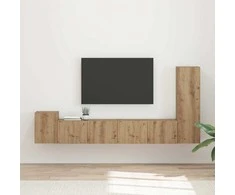 TV staliukas TV spintelių komplektas 3 pcs Amatininkų ąžuolas