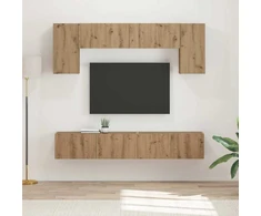 TV staliukas TV spintelių komplektas 4 pcs Senas medis Apdirbta mediena