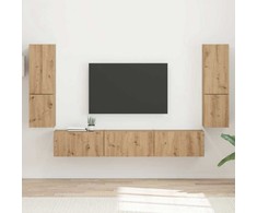 TV staliukas TV spintelių komplektas 4 pcs Amatininkų ąžuolas