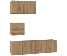 TV staliukas TV spintelių komplektas 4 pcs Amatininkų ąžuolas