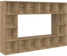 TV staliukas TV spintelių komplektas 4 pcs Ruda 37 x 37 x 142,5 cm