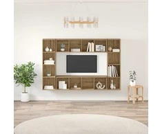 TV staliukas TV spintelių komplektas 4 pcs Ruda 37 x 37 x 142,5 cm
