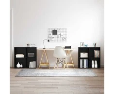 TV staliukas TV spintelių komplektas 4 pcs Juodas ąžuolas 37 x 37 x 72 cm