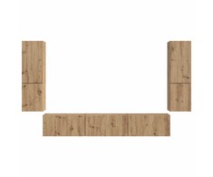 TV staliukas TV spintelių komplektas 4 pcs Amatininkų ąžuolas