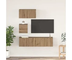 TV staliukas TV spintelių komplektas 4 pcs Amatininkų ąžuolas