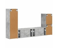 TV staliukas TV spintelių komplektas 4 pcs Betono pilka Apdirbta mediena