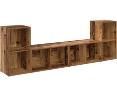 TV staliukas TV spintelių komplektas 4 pcs Senovinis medis 37 x 37 x 72 cm