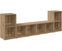 TV staliukas TV spintelių komplektas 4 pcs Amatininkų ąžuolas