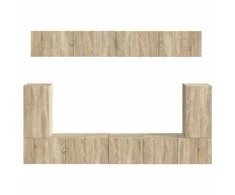 TV staliukas TV spintelių komplektas 5 pcs Sonoma ąžuolas Apdirbta mediena