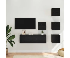TV staliukas TV spintelių komplektas 5 pcs 100 x 30 x 30 cm Juodojo ąžuolo