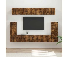 TV staliukas TV spintelių komplektas 5 pcs Rūkyta ąžuolas Apdirbta mediena