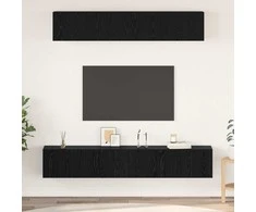 TV staliukas TV spintelių komplektas 5 pcs Juodas ąžuolas Apdirbta mediena