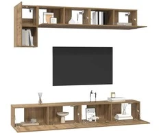 TV staliukas TV spintelių komplektas 5 pcs Amatininkų ąžuolas