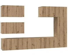 TV staliukas TV spintelių komplektas 6 pcs Amatininkų ąžuolas