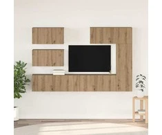 TV staliukas TV spintelių komplektas 6 pcs Amatininkų ąžuolas