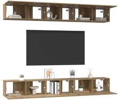 TV staliukas TV spintelių komplektas 6 pcs Amatininkų ąžuolas