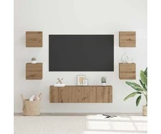 TV staliukas TV spintelių komplektas 6 pcs Amatininkų ąžuolas