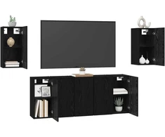 TV staliukas TV spintelių komplektas 7 pcs Juodas ąžuolas 30,5 x 30 x 60 cm