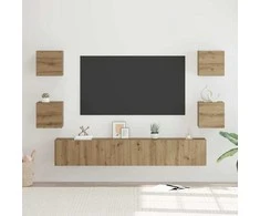 TV staliukas TV spintelių komplektas 7 pcs Amatininkų ąžuolas
