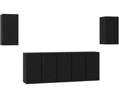 TV staliukas TV spintelių komplektas 7 pcs Juodas ąžuolas 30,5 x 30 x 60 cm