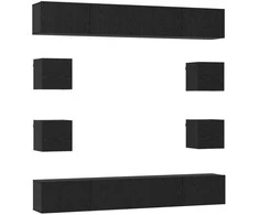 TV staliukas TV spintelių komplektas 8 pcs 100 x 30 x 30 cm Juodojo ąžuolo