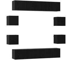 TV staliukas TV spintelių komplektas 8 pcs 80 x 30 x 30 cm Juodojo ąžuolo