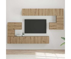 TV staliukas TV spintelių komplektas 10 vnt. Amatininkų ąžuolas