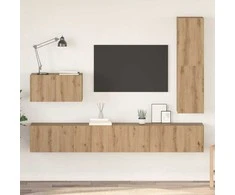 TV staliukas TV spintelių komplektas su stalčių 4 pcs Amatininkų ąžuolas