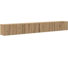 TV staliukas TV spintelių komplektas 4 pcs Amatininkų ąžuolas