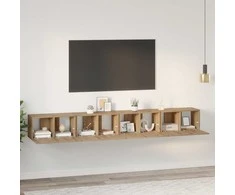 TV staliukas TV spintelių komplektas 4 pcs Amatininkų ąžuolas
