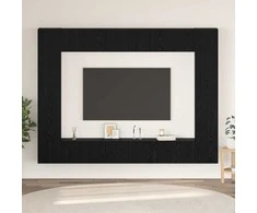 TV staliukas TV spintelių komplektas 10 pcs Juodas ąžuolas 30,5 x 30 x 90 cm