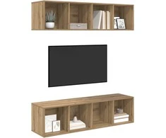 TV staliukas TV spintelių komplektas 2 pcs Amatininkų ąžuolas