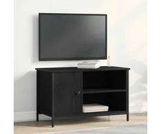 TV staliukas Televizoriaus spintelė juoda ąžuolo 80 x 40 x 50 cm