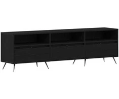 TV staliukas Televizoriaus spintelė juoda ąžuolo 150 x 30 x 44,5 cm