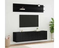 TV staliukas TV vienetai 6 pcs juoda ąžuolo Apdirbta mediena