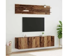 TV staliukas TV vienetai 6 pcs Sena mediena Apdirbta mediena