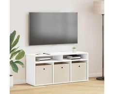 TV staliukas Žemas stalas su stalčių Balta 102 x 32 x 48,5 cm