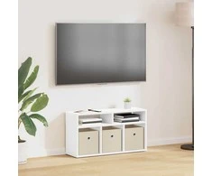 TV staliukas Žemas stalas su stalčių Balta 72 x 22,5 x 38 cm