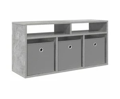 TV staliukas Žemas stalas su stalčių Betono pilka 87 x 27,5 x 43 cm