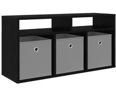 TV staliukas Žemas stalas su stalčių Juodas ąžuolas 87 x 27,5 x 43 cm
