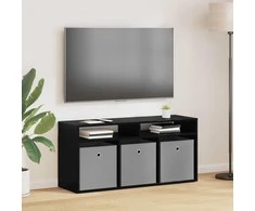 TV staliukas Žemas stalas su stalčių Juodas ąžuolas 102 x 32 x 48,5 cm