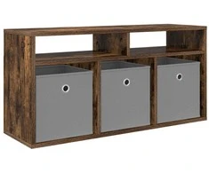TV staliukas Žemas stalas su stalčių Rūkyta ąžuolas 87 x 27,5 x 43 cm