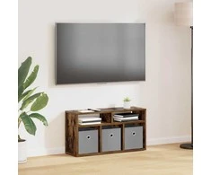 TV staliukas Žemas stalas su stalčių Rūkyta ąžuolas 72 x 22,5 x 38 cm