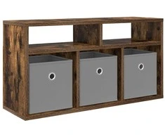 TV staliukas Žemas stalas su stalčių Rūkyta ąžuolas 72 x 22,5 x 38 cm