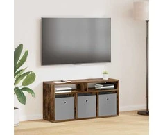 TV staliukas Žemas stalas su stalčių Rūkyta ąžuolas 87 x 27,5 x 43 cm
