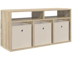 TV staliukas Žemas stalas su stalčių Sonoma ąžuolas 87 x 27,5 x 43 cm