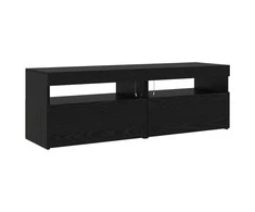 TV staliukas Televizoriaus spintelė 3 pcs Juodas ąžuolas 260 x 37 x 40 cm