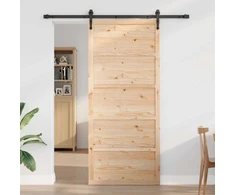 Tvarto durys Natūrali 80 x 2,5 x 208 cm Pušies medienos masyvas
