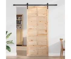 Tvarto durys Natūrali 80 x 2,5 x 208 cm Pušies medienos masyvas